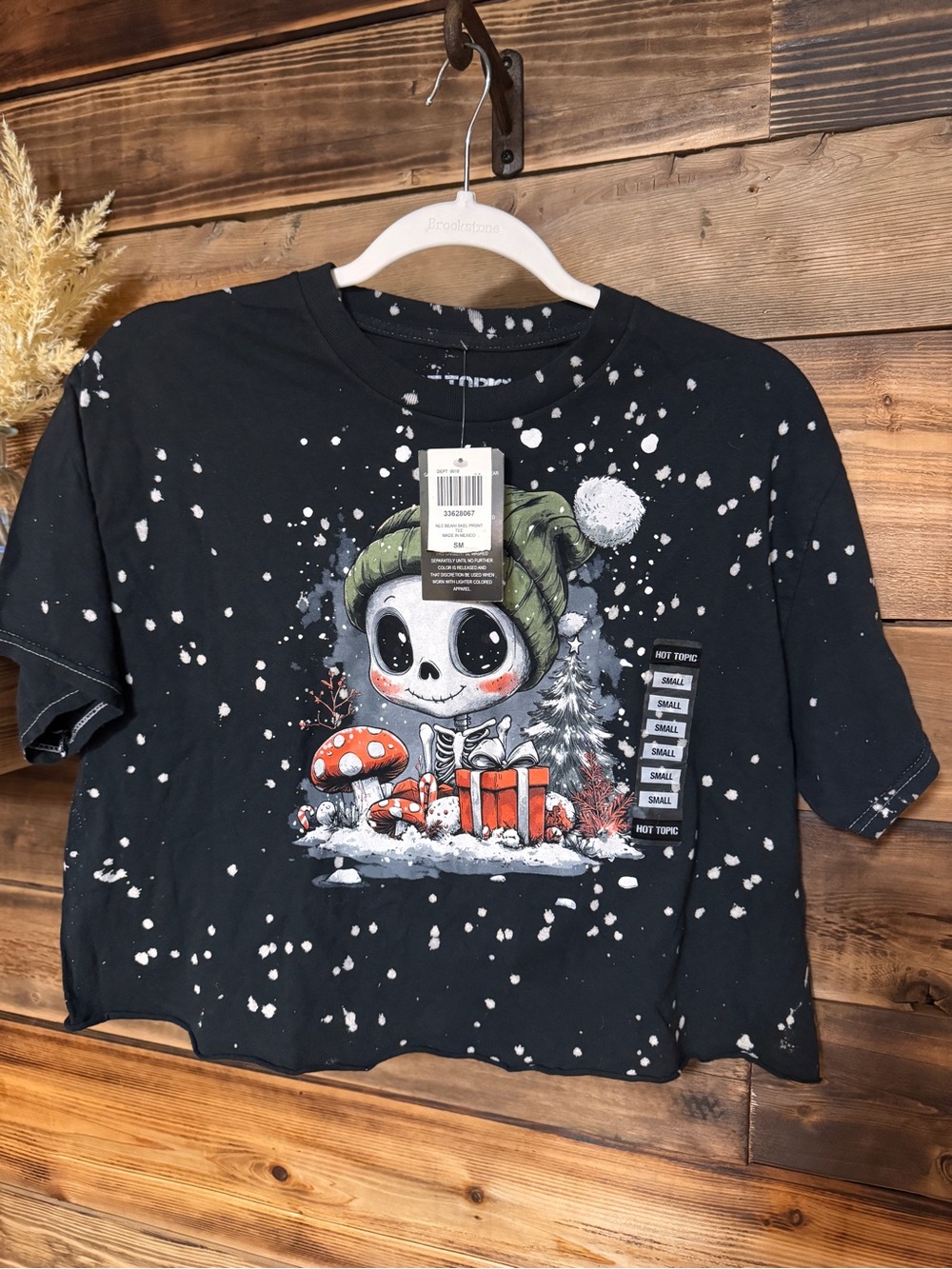 Hot Topic Skeleton Crop Tee | Size Small | New NWT